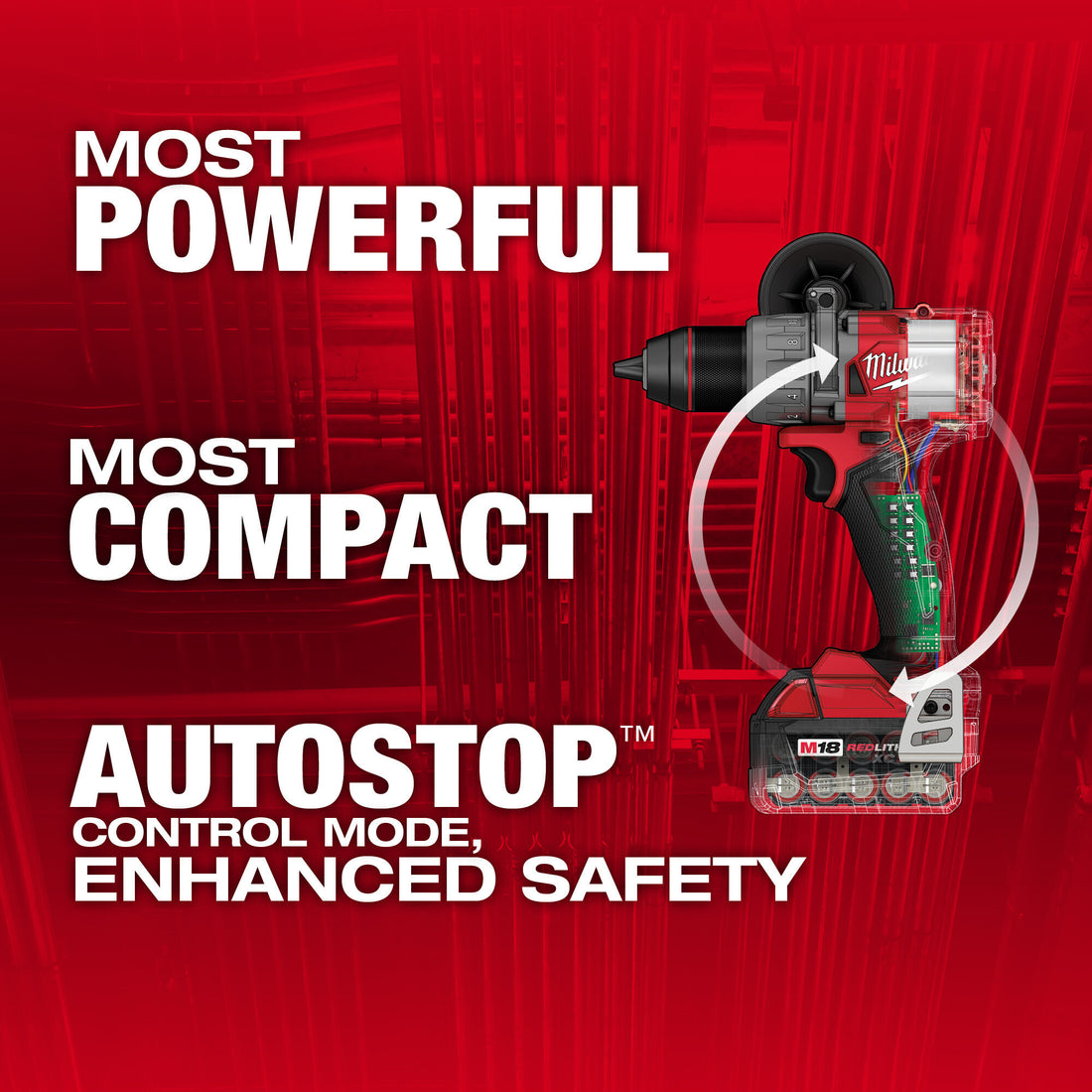 Milwaukee M18 FUEL Hammer Drill/Driver Kit, 2 Batteries, Charger, Model# 2904-22