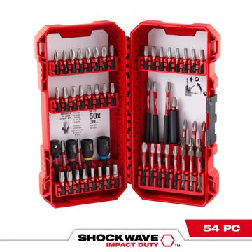 Milwaukee SHOCKWAVE Impact Duty Driver Bit Set, 54-Pc., Model# 48-32-4010