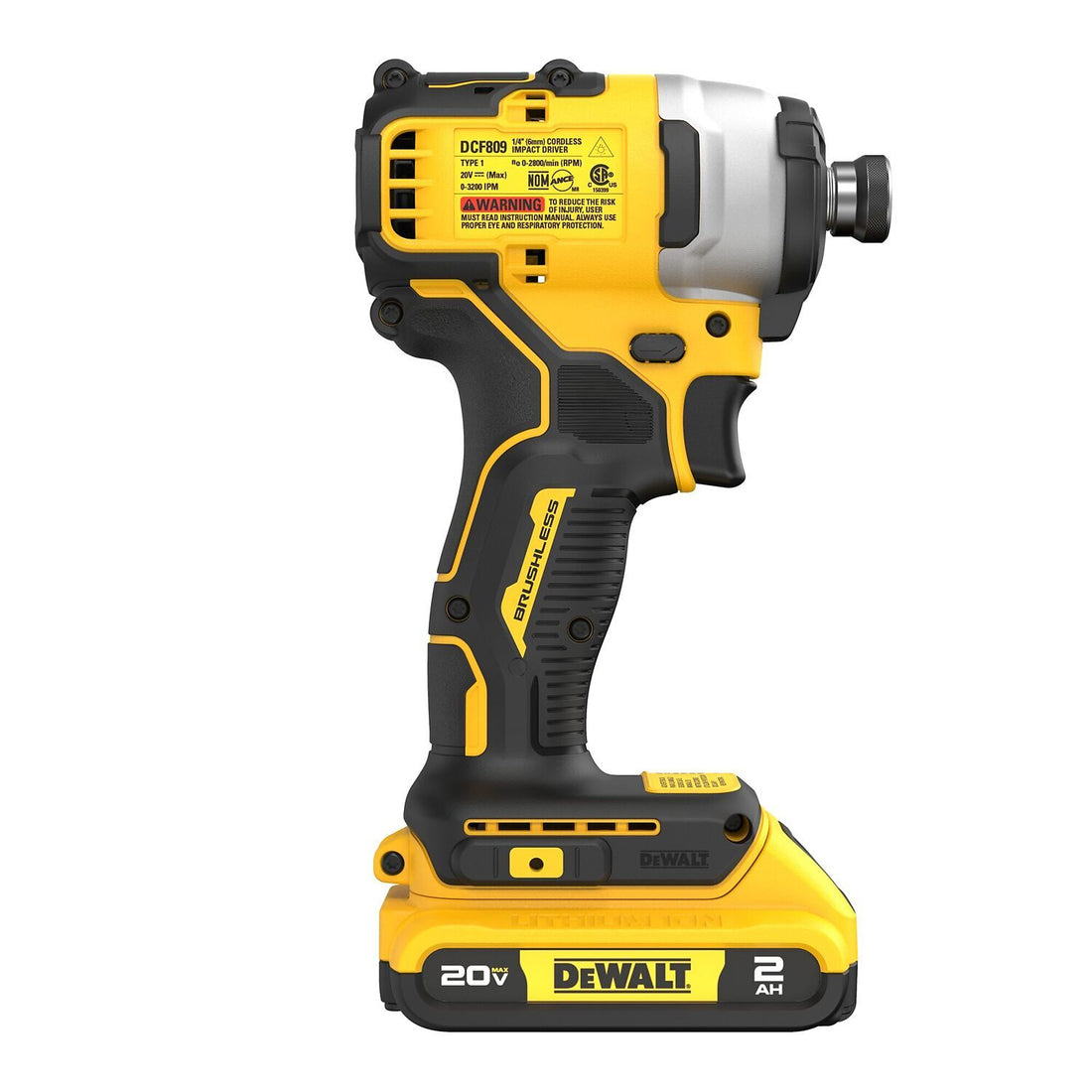 DEWALT 20V MAX Atomic Impact Drive Kit, 1/4in. Drive, Model# DCF809D1