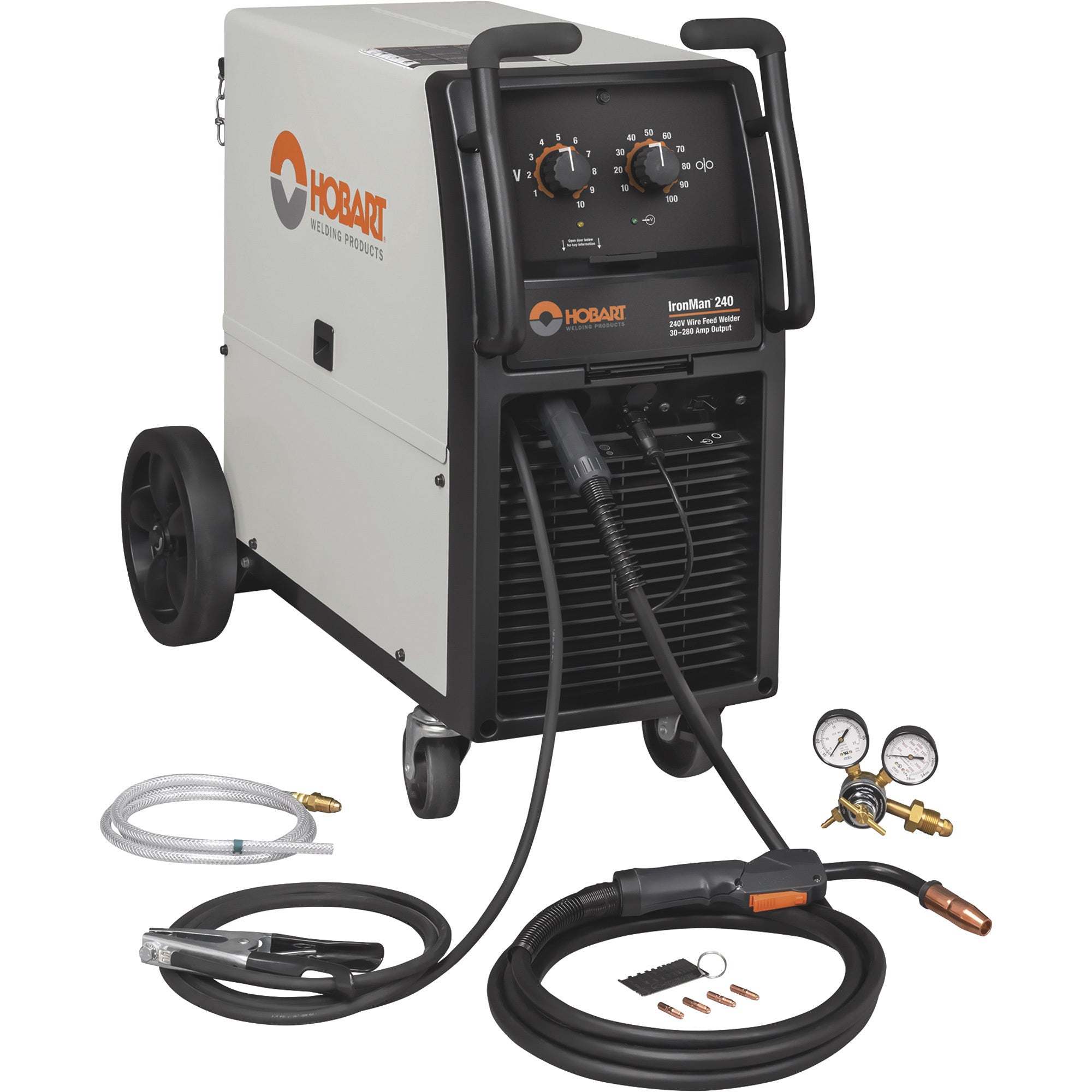Hobart IronMan 240 MIG Welder Flux Core Welder with Cart, Model# 500574